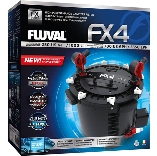 Filtro Canister Fluval Fx4 Para Acuarios De 1000 Litros Pond