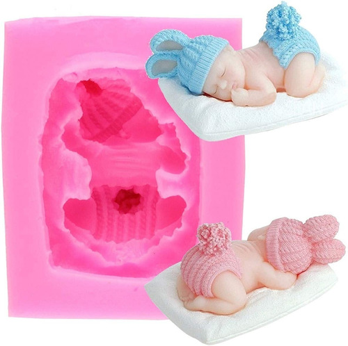 Molde Silicona Mini Bebé - Fondant Resina Yeso Jabones Velas