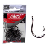 Kit C/30 Anzol Pesca Super Chinu 4x Black Marine Sports N-10