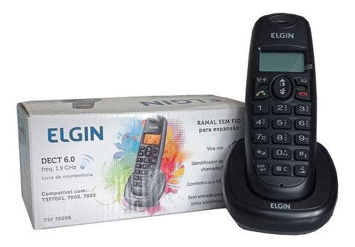 Telefone Sem Fio Elgin Tsf 7000r Pouco Uso Novo S/detalhes