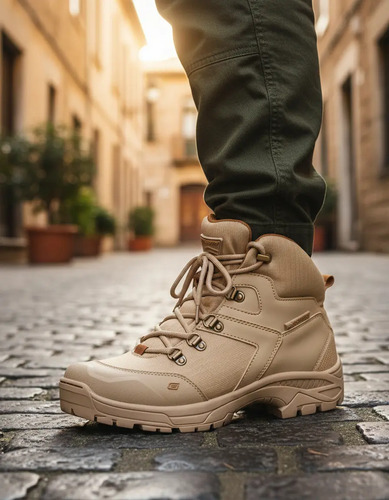 Bota Militar Masculina Couro Coturno Botina Cano Longo Epi | Parcelamento sem juros