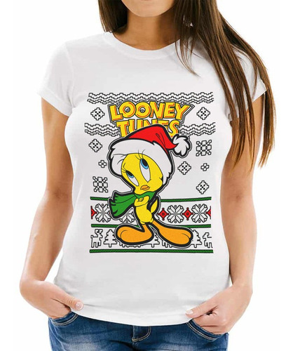 Playera Dama Navideña Looney Tunes Piolin