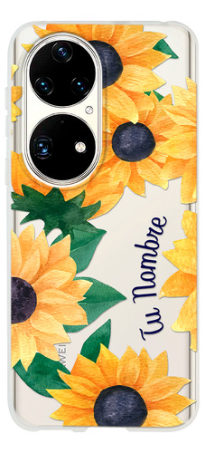 Funda Para Huawei Para Mujer Girasoles Con Nombre