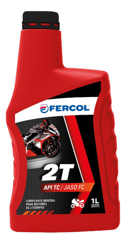 Aceite 2t Fercol Para Motos Botella De 1 Lt 2 Tiempos