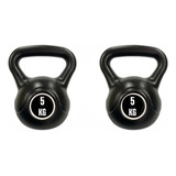 Set X2 Pesa Rusa 5kg Kettlebell  Entrenamiento Funcional