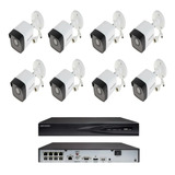 Nvr 08 Canais Hikvision Poe + 08 Cameras Bullet Ip Poe Full