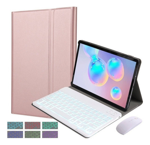 Funda Teclado Iluminado Mouse Para Lenovo Tab M10 Hd 2ª Gene