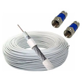 Cabo Coaxial Rg6 Malha 67% C/10 Metros Cabletech + Terminais