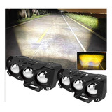 Par Faros De Lupa Luz Led Spot Luz Moto Auxiliares