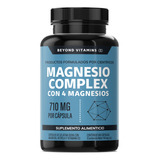 Magnesio Complex | Citrato De Magnesio | Glicinato De Magnesio | Gluconato De Magnesio | 710 Mg | Sin Rellenos - 180 Cápsulas