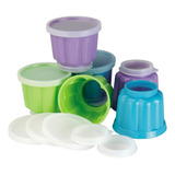 Moldes  Para  Gelatina (6 Pzas)  Marca  Ibili Color Azul, Morado Y Verde