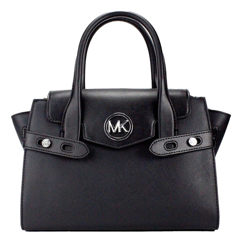 Bolsa Michael Kors Original Carmen Satchel Med Leather Black