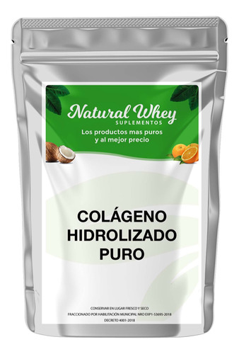 Colágeno Hidrolizado Puro 1 Kg Natural Whey