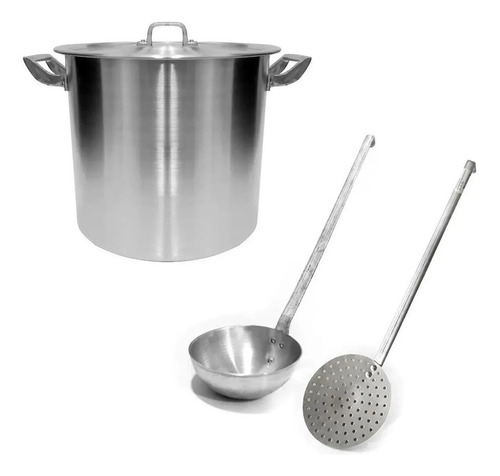 Set X3 Piezas Aluminio Gastronomia Olla Utensilio 