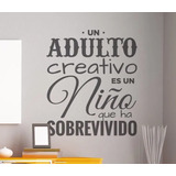 Vinilo Decorativo Personalizado Frases Creatividad 90x60cm