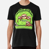 Remera Familia De Perezosos Y Bolso Roxburylane Algodon Prem