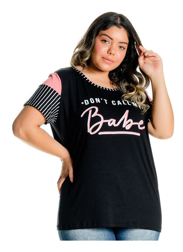 Blusa Tshirt Plus Size Feminina Estampada Qualidade 102523