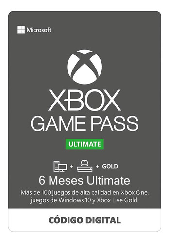 Xbox Game Pass Ultimate 6 Meses [ Codigo Digital México ]