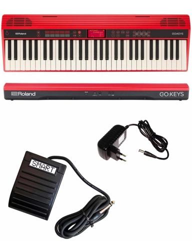 Teclado Roland Go:keys Go-61k 61 + Pedal Sustain + Fonte Kit