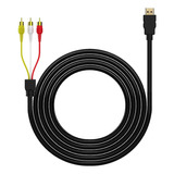 Cable Hdmi A Rca, 1080p Hdmi Macho A 3-rca Video Audio Av Ca