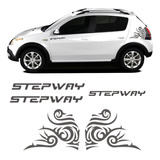 Kit Faixas Sandero Stepway 2012 + Adesivo Tribal Grafite