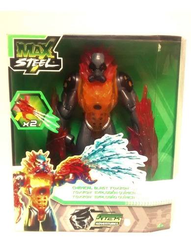 Max Steel Vintage Toxzon Enemigo Explosion Quimica Elementor