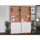 Biblioteca Modular Estanteria Doble Melamina Moderno Oferta