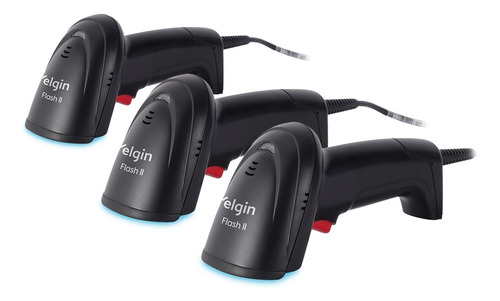 Kit Com 3 Unidades Leitor Elgin Flash Usb Código De Barras