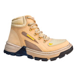 Bota Borcego Caterpillar Cuero Importado Arena