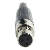 Plug Allcom Mini Xlr 3 Pinos