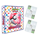 Álbum Pasta Fichário Pokemon + 20 Folhas Escarlete E Violeta