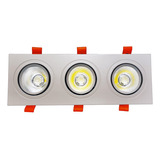 Spot Led Triple 21w Moderno 3 Modulos Lineales Dirigibles Color Acabado Blanco, Luz Blanco Frio