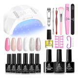 Beetles French White Glitter Gel Kit De Esmalte De Uñas Con 