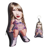 Cojín Mini Taylor Swift  Chiquita + Llavero. Cojín 27 Cm  