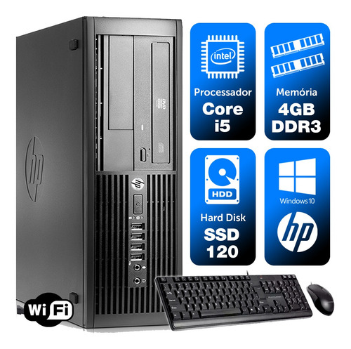 Cpu Barato Hp Compaq Intel Core I5 2g 4gb Ddr3 Ssd 120gb