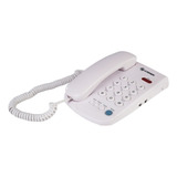 Teléfono Alámbrico Con Teclado Grande Steren Tel-010 Color Blanco
