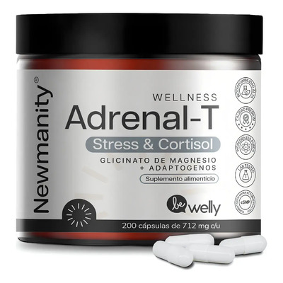 Adrenal-t Manejo De Stress Y Cortisol Magnesio Y Adaptogenos - Sin Sabor | MercadoLibre