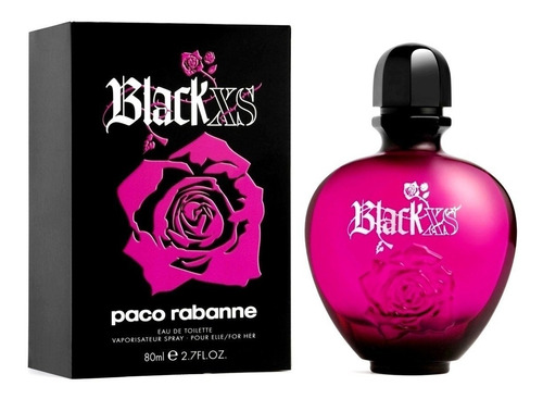 Perfume Paco Rabanne Xs Black 80ml Mujer Antiguo Formato