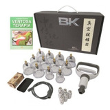 Kit Ventosa Com 12 Copos - Bk + Livro Ventosaterapia