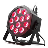 Refletor Led Par 64 Slim Rgbw 12 Leds Cree De 12w Quadriled