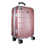 Maleta Cabina 10 Kg Candado Seguridad Doble Llanta 360 Rosa