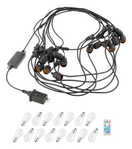 String Light 15 M Rgb Color Cambiante Led Colgante Para