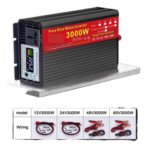 Inversor De Onda Sinusoidal Pura Dc 12v/24v A Ac 110v/220v