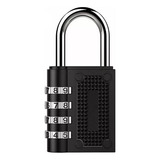 Candado De Combinación 4 Dígitos Mini Locker Seguridad Color Negro