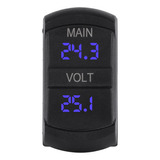 Voltímetro Digital Para Coche Dc 10v-60 V, Led Azul, Doble V