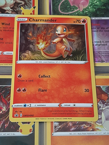 Charmander Swsh092,original De Pokemon Tcg,holo Promo.