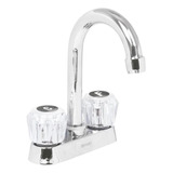 Mezcladora Lavabo 4'' Cuello Bar Acrílico Foset 49277