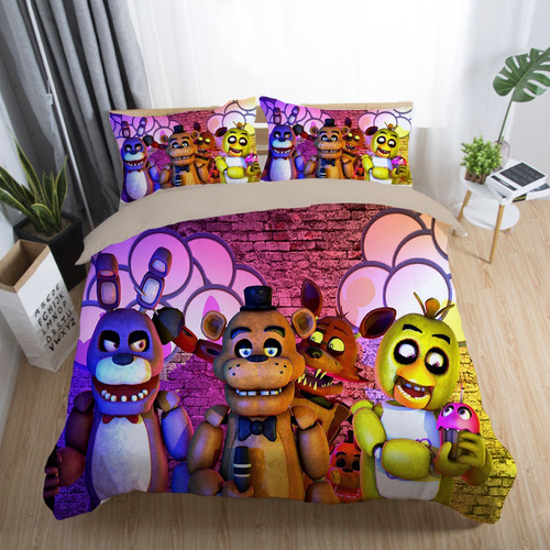 New Funda De Edredón Y Fundas De Almohada Fnaf Bonnie