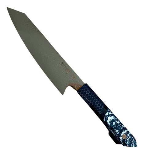 Cuchillo Acero De Damasco Torofilo Kiritsuke Ocean