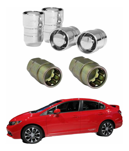 Tuercas De Seguridad Rines Honda Civic Hasta El 2013